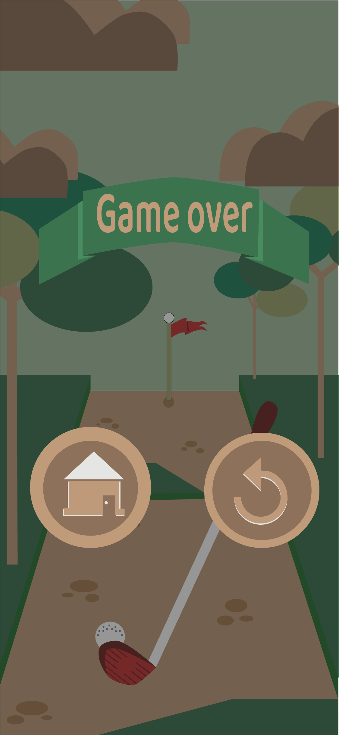 Mini-Golf Mobile Game User Interface