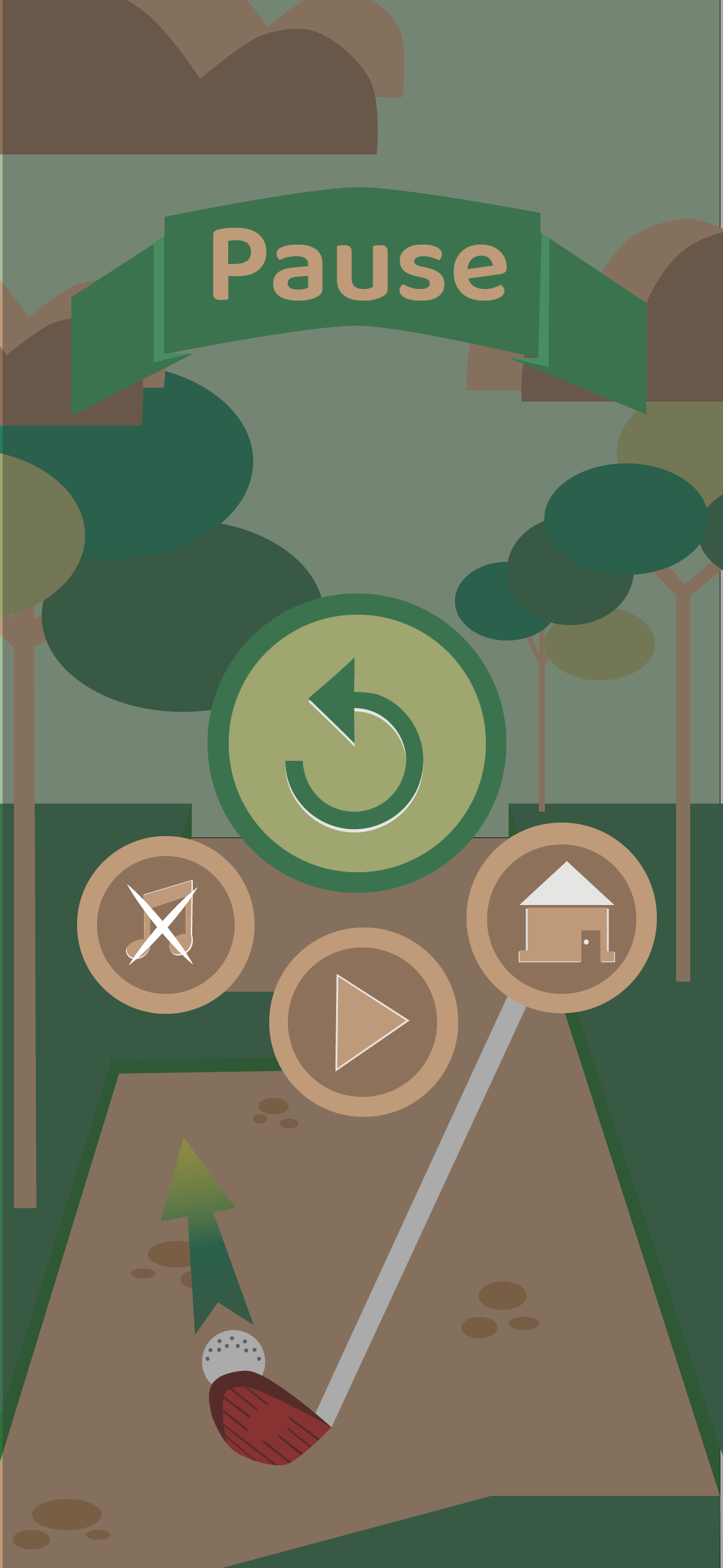 Mini-Golf Mobile Game User Interface